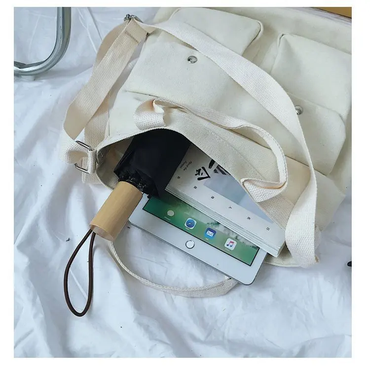 Модная женская сумка-мессенджер на застежке, холщовые сумки через плечо, новинка,, простые женские школьные сумки, сумки