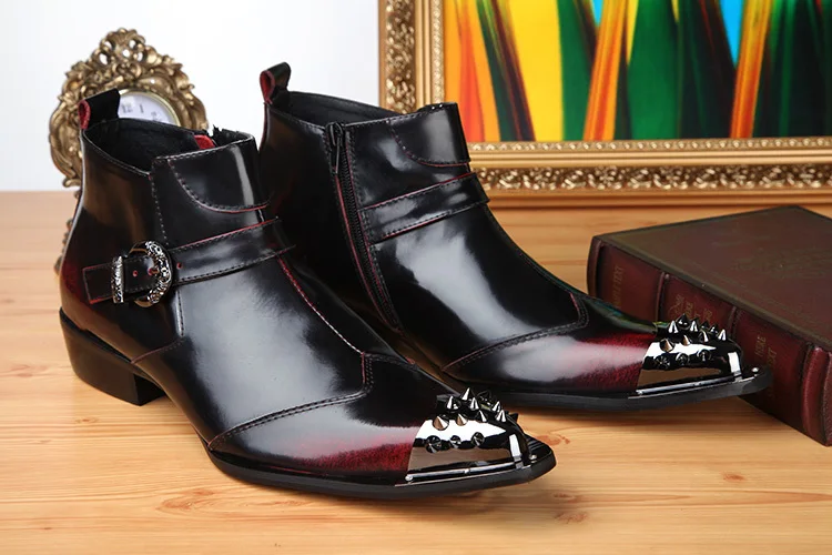 pointed steel toe boots