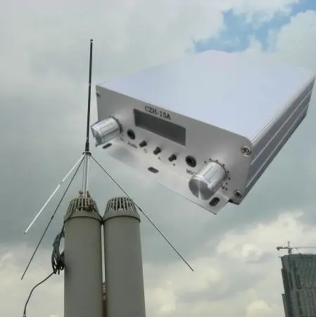 cze 15a 15w pll fm стерео вещания transmitter+power supply+gp антенны kit dhl ems бесплатной