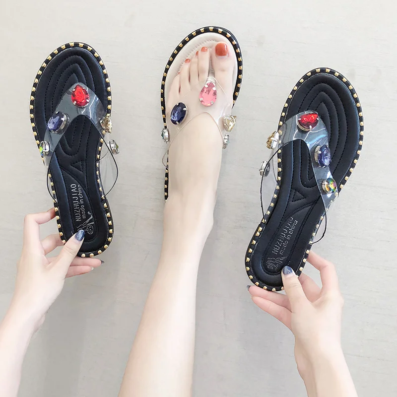

Women's Slippers 2019 Slides Socofy Ladies Flip Flops Woman Shoes Luxury Loafers New Sliders Beach Soft Flip-flops Designer
