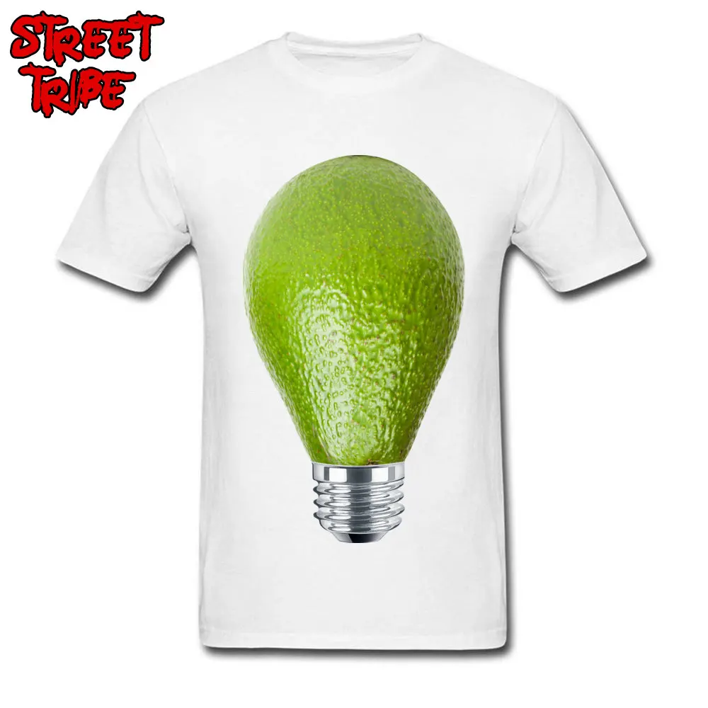 bulp avocado Round Collar Tshirts Mother Day Tees Short Sleeve New Coming Cotton Birthday Tee-Shirts comfortable Men bulp avocado white