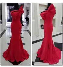 Sparkly Red 2016 Evening Dress Mermaid Strapless Arabic Muslim Formal Gowns For Wedding Party Celebrity Guest Dress