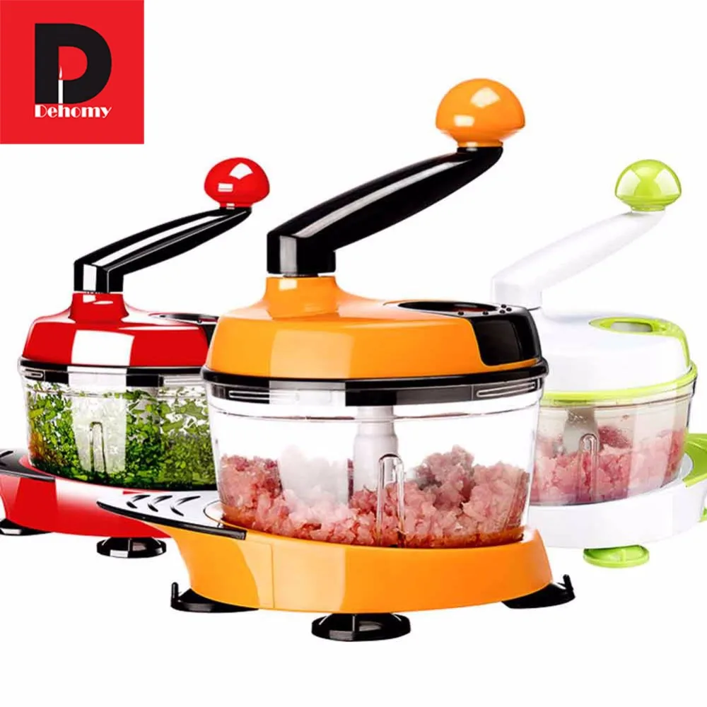  Manual Meat Grinders 1.5 L Vegetable Chopper Egg Mixer Salsa Maker Meat Onion Nut Mincers Chopper F - 32857532660