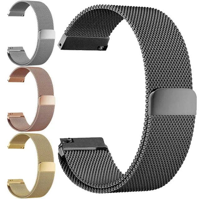 20 мм 22 мм ремешок из нержавеющей стали для samsung Galaxy Watch 42 мм 46 мм Миланский Браслет металлический магнитный релиз ремешок smartwatch