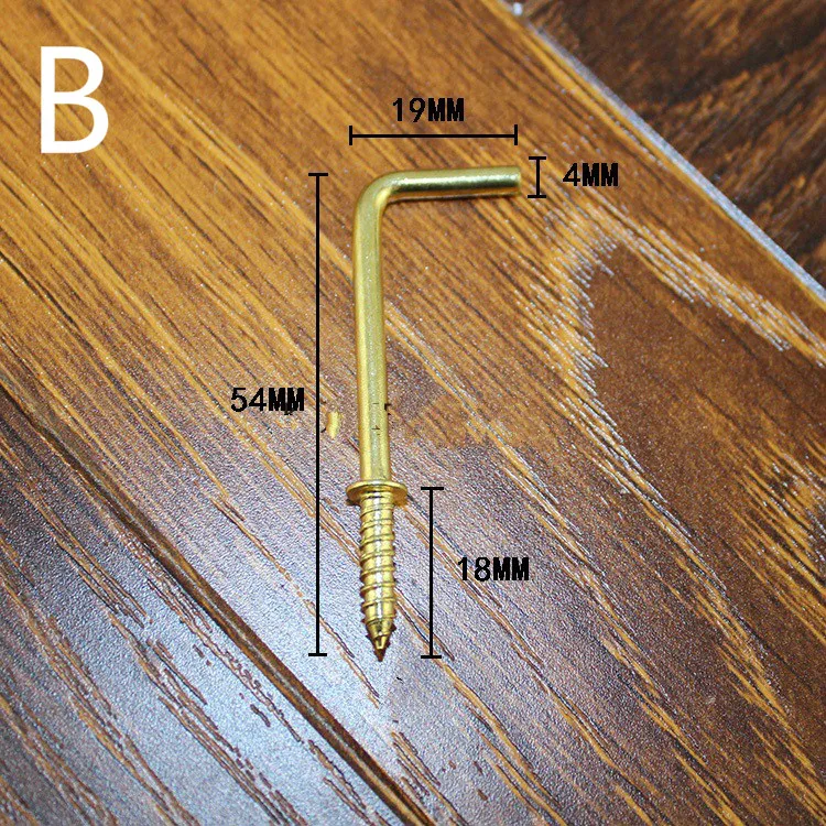 5 Размер правый винт крюк Furinture застежка светлый L крюк украшение рамка аксессуары золото