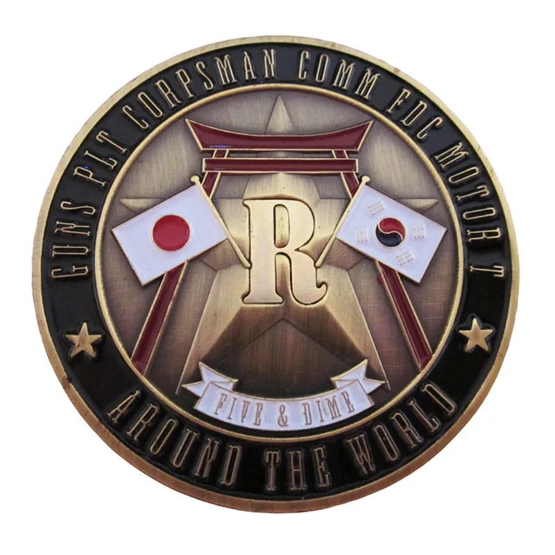 

Hot sale custom plating paint coin round souvenir challenge coin