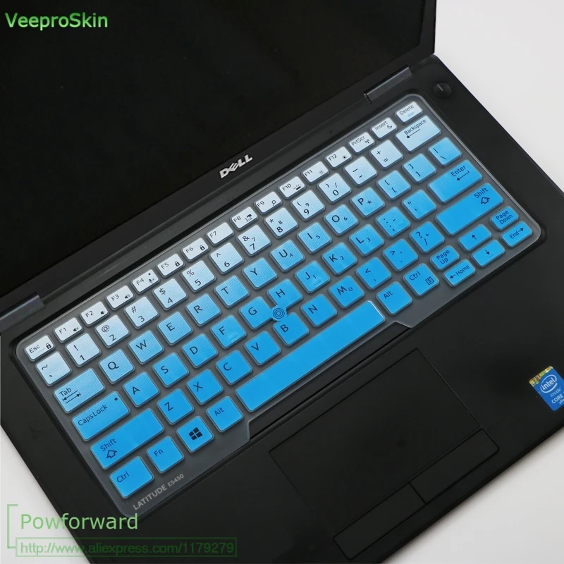 Для Dell Latitude 14 E7450 7470 5470 5450 5480 5490 5495 7480 14-дюймовый ноутбук клавиатура гибкий чехол из термопластичного полиуретана - Цвет: fadeblue