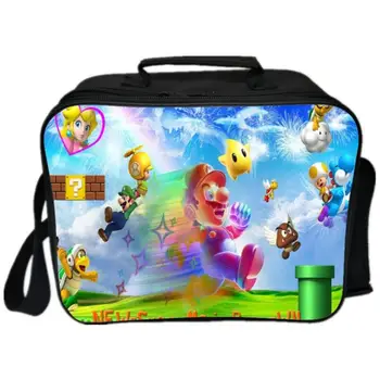 

Super Mario Mario Luigi Split Lunch Bag Fresh Keeping Cooler Bag Insulation Thermal Lunch Bag Ice pack Women Men Picnic Bag