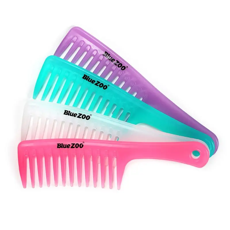 Женская Большая широкая зубная щетка для распутывания волос Разноцветные Пластиковые антистатические салонный Шампунь Щетка для волос