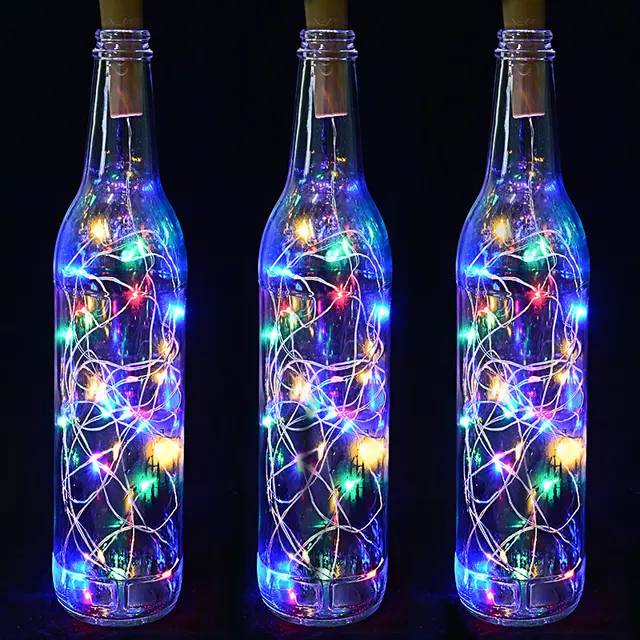 5 Pack Wine Bottle Lights Battery Operated LED Cork Shape Copper Wire