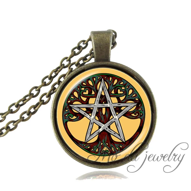 Mens necklace Yin Yang Pendant Tree Of Life Necklace Logo Magic Sign Glass Pendant Necklace.