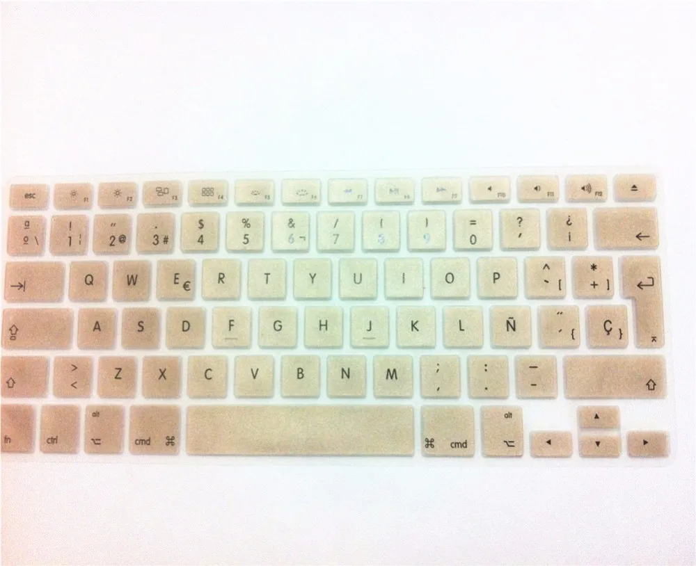 ESP Spanish Keyboard Skin Cover For Macbook Mac Book 13 15 17 EU UK Europe Version Silicone Laptop Keyoboard Protector Film (22)
