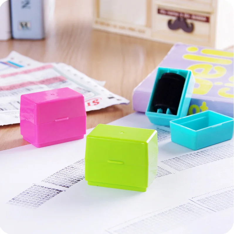 

3 Colors Creative Data Protection Roller Stamp Information Coverage Data Protection Roller Identity Privacy Protector Stamp