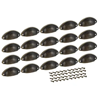 

Cup Drawer Pull Kitchen Cabinet Handles Bronze Tone, 40mm Hole Centers, 20 Pack