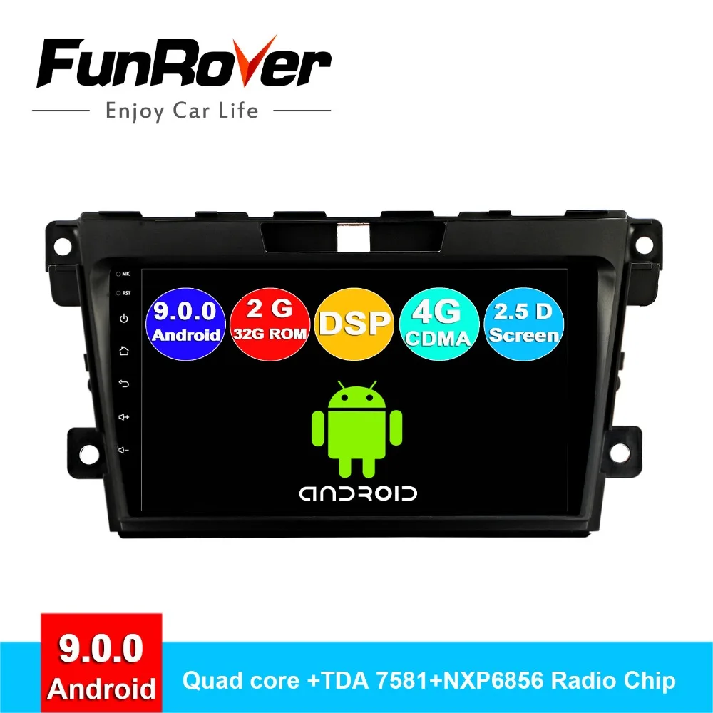 

FUNROVER android 9.0 IPS+2.5D car radio multimedia player dvd For Mazda CX7 CX-7 2008-2015 gps navigation stereos autoradio CDMA