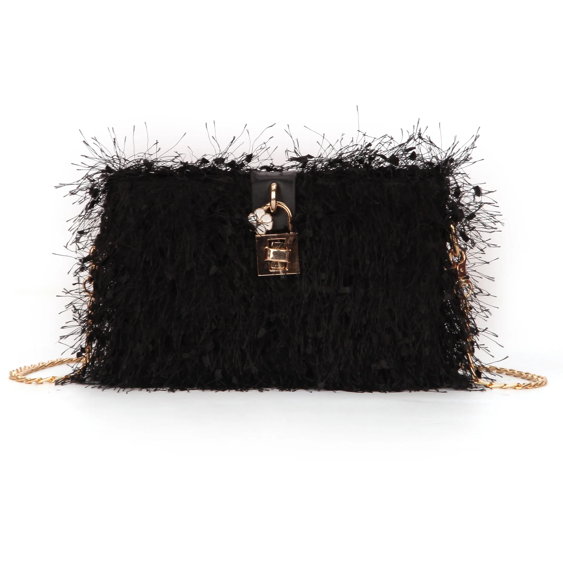 

2018 Autumn Winter Cute Plush Bag Pu Leather Box Shoulder Bag Women Luxury Designer Handbags High Quality Famous Brand Clutch