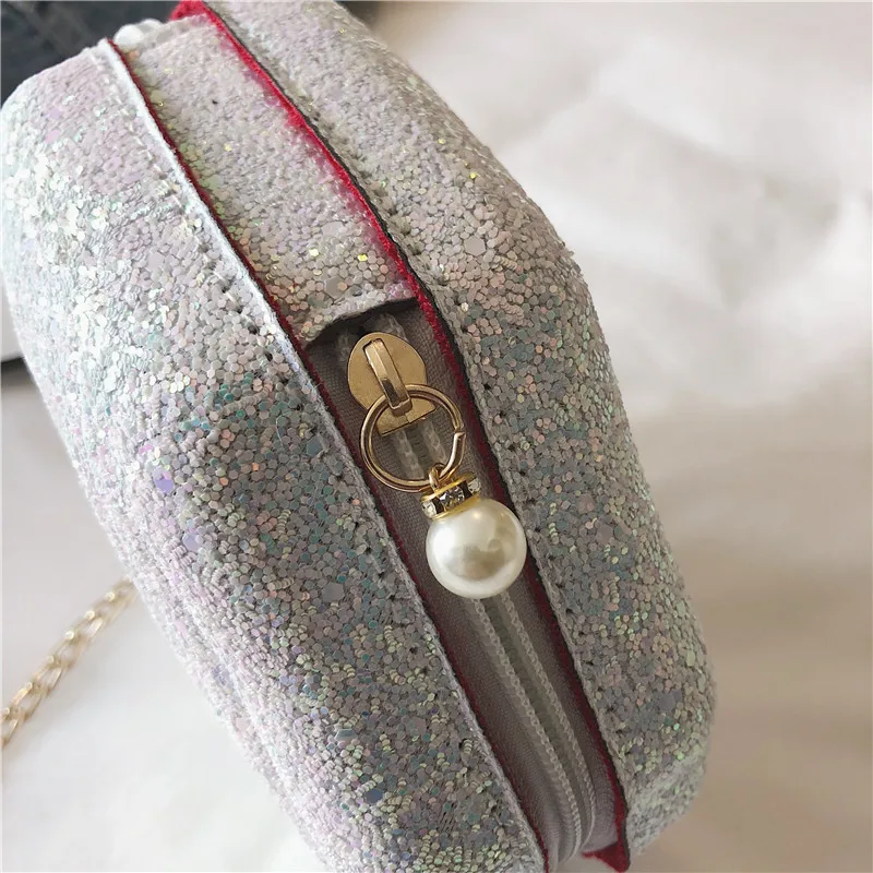 Fashion Female Bling Bling Shell Clutch Bags Chains Pearl Handbags For Women Sequin Small Shoulder Bags Diamonds Evening bags Fashion Female Bling Bling Shell Clutch Bags Chains Pearl Handbags For Women Sequin Small Shoulder Bags Diamonds Evening bags