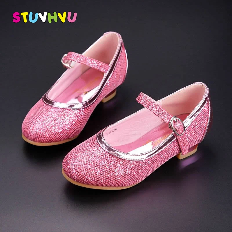 Pink high heels for kids girls Dance Shoes 2018 New fashion children