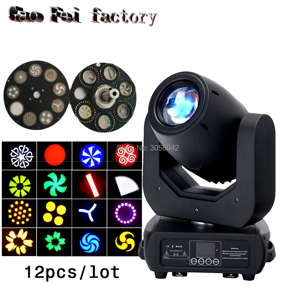 

12pcs/lot ZOOM led gobo moving head 150w 3 prism Effect Light DMX512 moving head spot light moving head DJ equipment