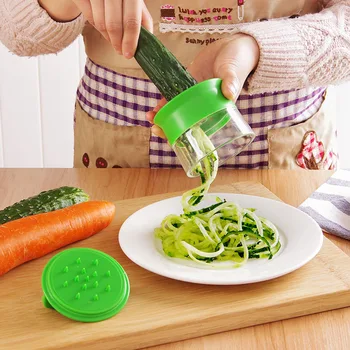 

1Pcs Handheld Carrot Potato Cucumber Spiral Grater Cutter Fruit Slicer Salad Noodle Spaghetti Vegetable Fruit Blade Spiralizer