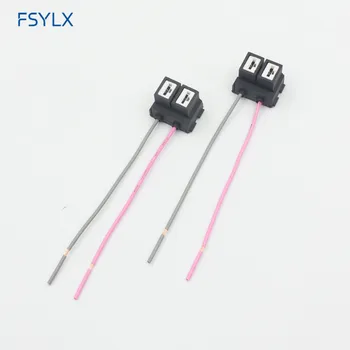 

FSYLX 10PC H7 Ceramic Socket H7 LED Headlight fog lamps Connector adaptor Wiring Harness Car LED Ceramic H7 Socket bulb holder