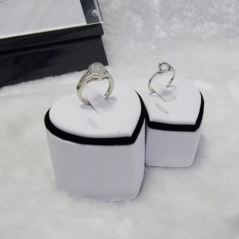 Wedding Ring Display Stand Holder Couple Rings Jewelry Organizer Presentation Rack Store Counter Top Supplies In White And Black Packaging Wedding Ring Display Stand Holder Couple Rings Jewelry Organizer Presentation Rack Store Counter Top Supplies In White And Black Packaging