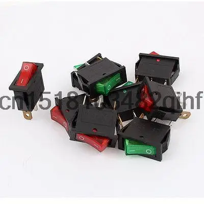 

9pcs AC 110V-220V Lights On/Off Snap-In Panel Mount SPST Latch Rocker Switch