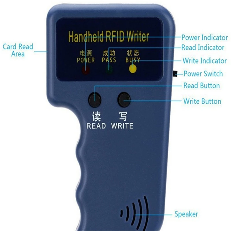 Новый 125 кГц Ручной EM4100 Дубликатор RFID писатель Дубликатор Программист считыватель + 10 шт. EM4305 T5577 записи ID брелков теги карты
