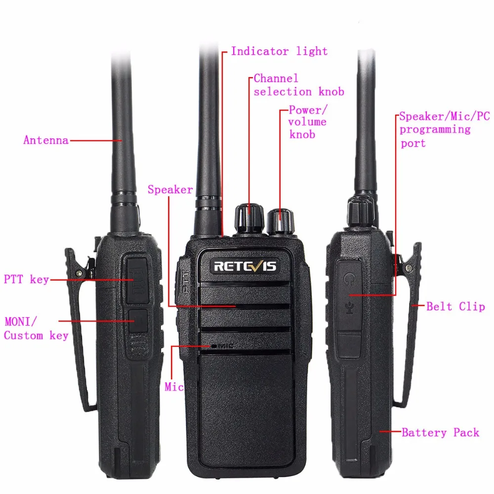 Прочная рация 4 шт. Retevis RT21 2 5 Вт УВЧ 400 480 МГц 16CH VOX удобная двухсторонняя радиосвязь