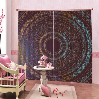 

India Luxury Jacquard Curtains For Living Room Beige Drapes Window Panel Fabric Curtain For Bedroom Shading Custom