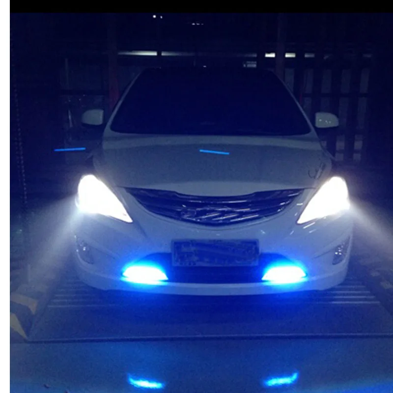 Ice Blue 17cm 12V COB LED DRL Day Time Running Lights Car styling COB
