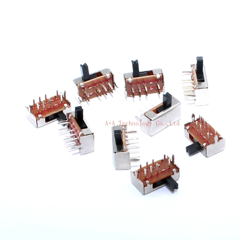 10PCS Toggle switch SK22D07 2P2T 6Pins Handle high 4mm SK22D07VG