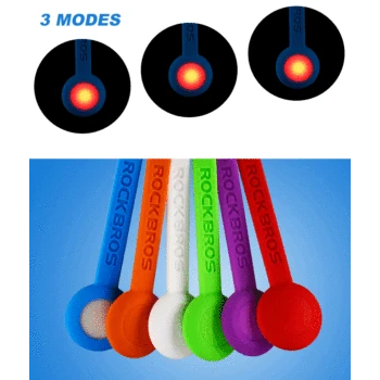 

ROCKBROS Night Running Lights MTB Road Bicycle LED Flashlight Rainproof Cycling Bike Warning Tail Light Pants Clip Belt Light