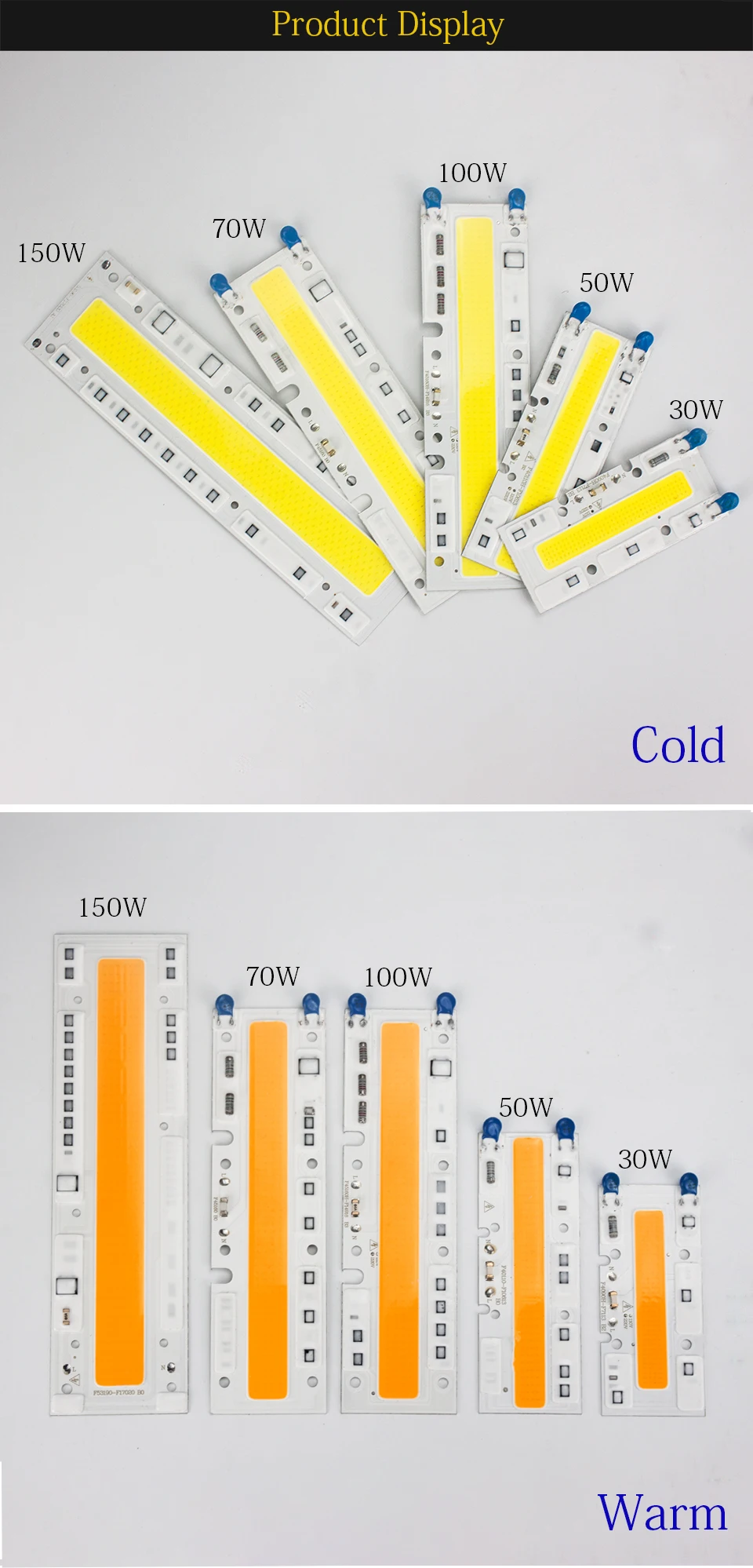 Светодиодный COB чип лампа 30 Вт 50 Вт 100 Вт 150 Вт смарт IC драйвер AC110V/220 В DIY для Светодиодный прожектор проектор Замена сада