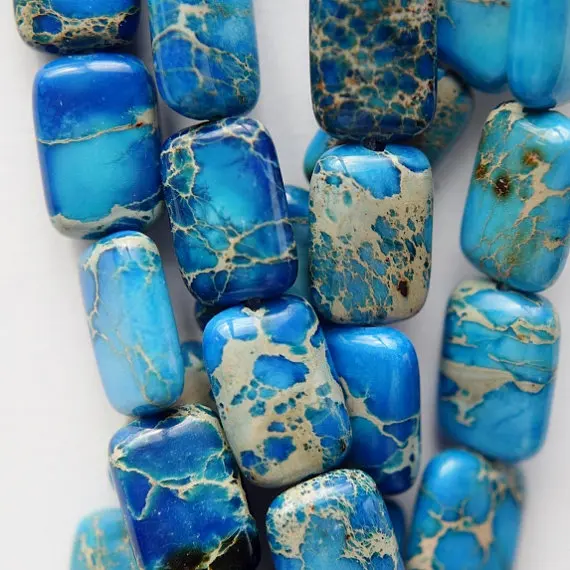 

Sea Sediment Imperial Jasper Beads - 12 x 8 mm Gemstone Beads - Full Strand 16", approx. 34 beads