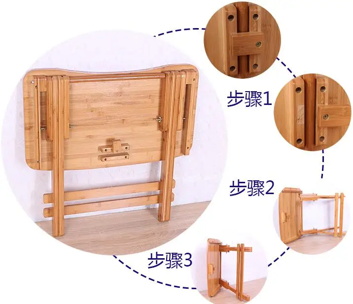 70*41 см регулируемый по высоте Детский письменный стол складной бамбуковый письменный стол студенческий обучающий стол со стулом