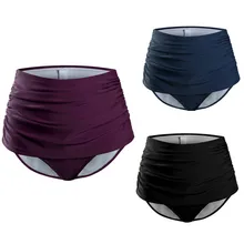 Женский купальник с высокой талией, бикини, купальник, танкини, купальные плавки, шорты, бразильский Монокини, пляжная одежда больших размеров# D