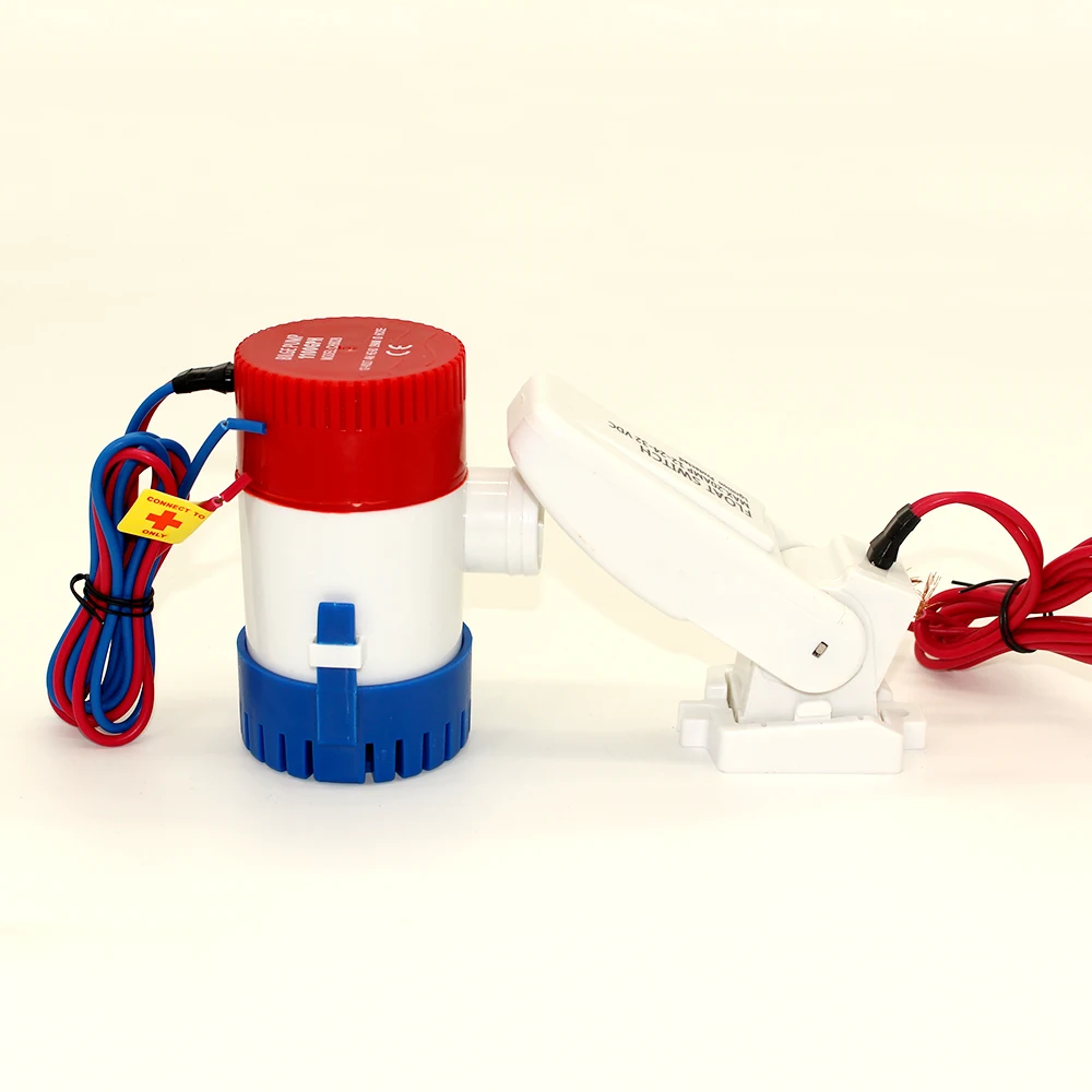 FREE SHIPPING 1100GPH mini boat bilge pump with float switch dc 12v 24v kayak rule water electric 1100 gph manual marine 12 v| |