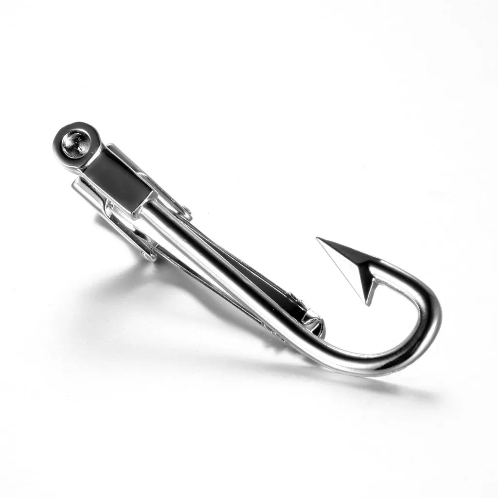 

Silver & Gold color Hook Tie Bar for Mens Suit Fishing Clasp Tie Clip Business Fashion Man Jewelry Accessories