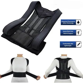 Posture Corrector Back Support Pain Relief Braces & Supports Round Shoulder Correct Belt Spine Protector Body Shaper Sauna Suits