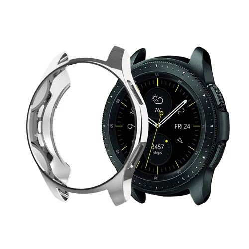 Защитный чехол для часов samsung gear S3 Frontier SM-R760/Galaxy Watch 46 мм/42 мм мягкий термополиуретановый чехол - Цвет: silver