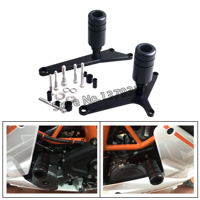 

Motorcycle Aluminum Falling Protection Frame Slider Fairing Guard Anti Crash Pad For KTM RC390
