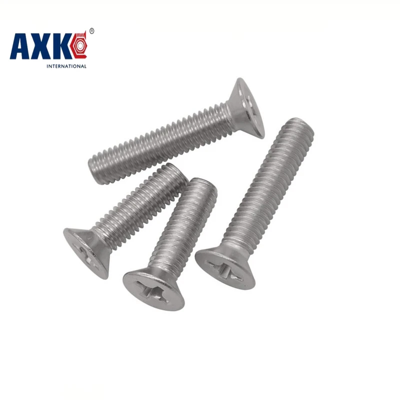 AXK 100 шт./лот M2 M2.5 M3 Din965 нержавеющая сталь Филипс потайной/с плоской головкой