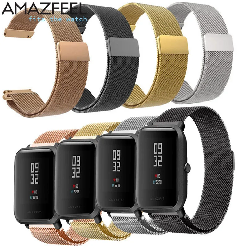 Ремешок AMAZFEEL Миланская петля для Xiaomi Huami Amazfit Bip BIT Lite Youth сменный Браслет из