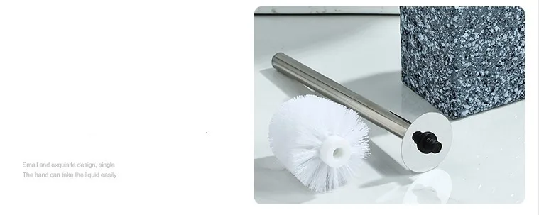 Ceramic Base Cleaning Brush Marble Pattern long-handled Cleaning Suit Toilet Brush Bathroom Accessory Set Home Decoration