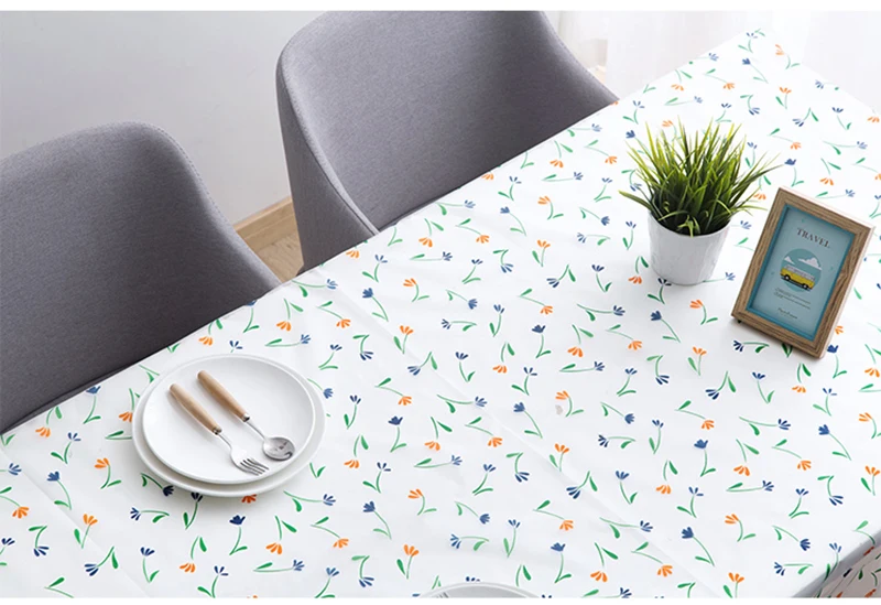 TUUTH PEVA Tablecloth 130 140cm 130 180cm Waterproof Oilproof Dining Table Cover Placemat For Restaurant Kitchen Home Decor5