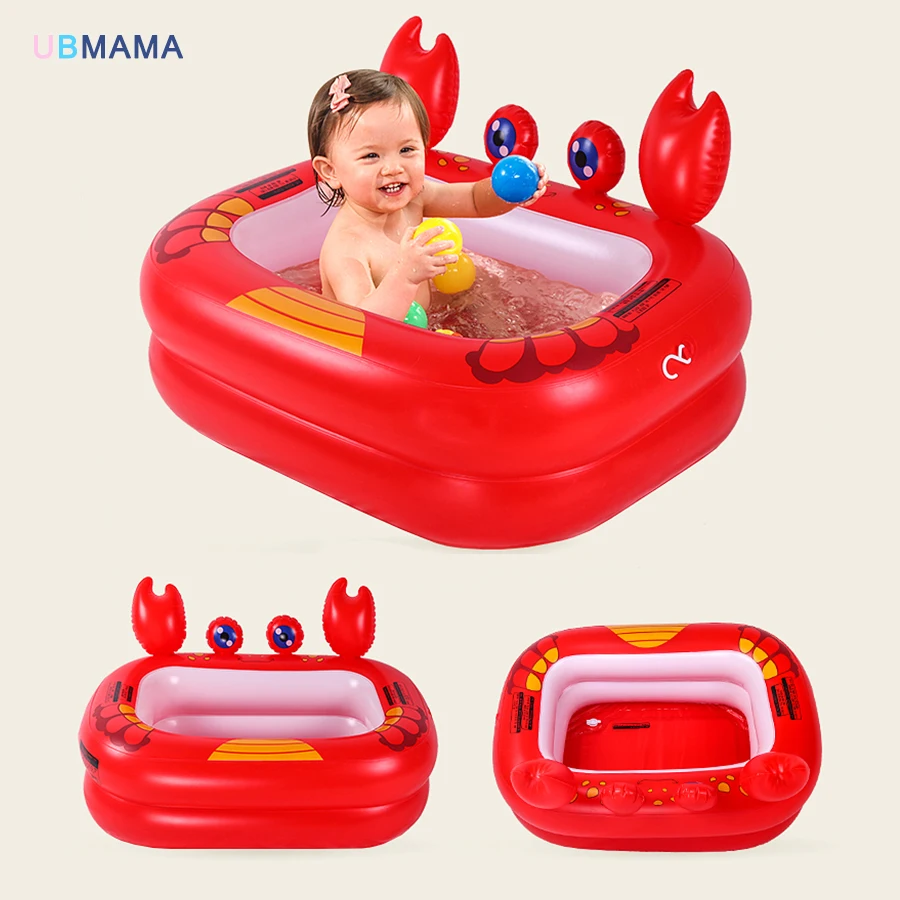 Красный краб желтая утка с утолщенным материалом для ребенка надувная Ванна детский бассейн