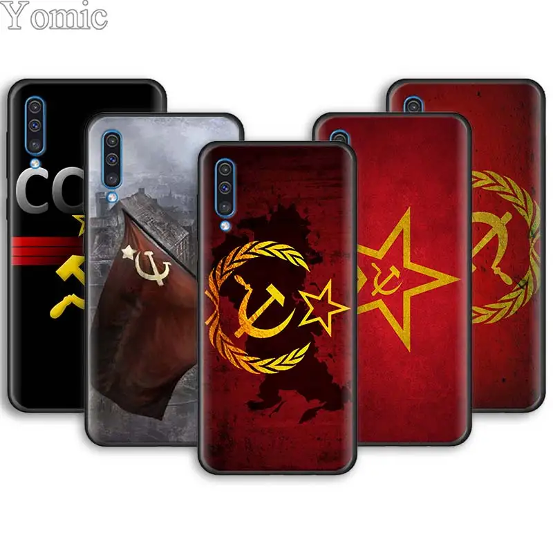 

Red Soviet Union USSR Grunge Flag Soft Phone Cases for Samsung Galaxy A6 A7 A8 Plus A9 A10 A20 A30 A40 A50 A70 M30 M20 Black Cas