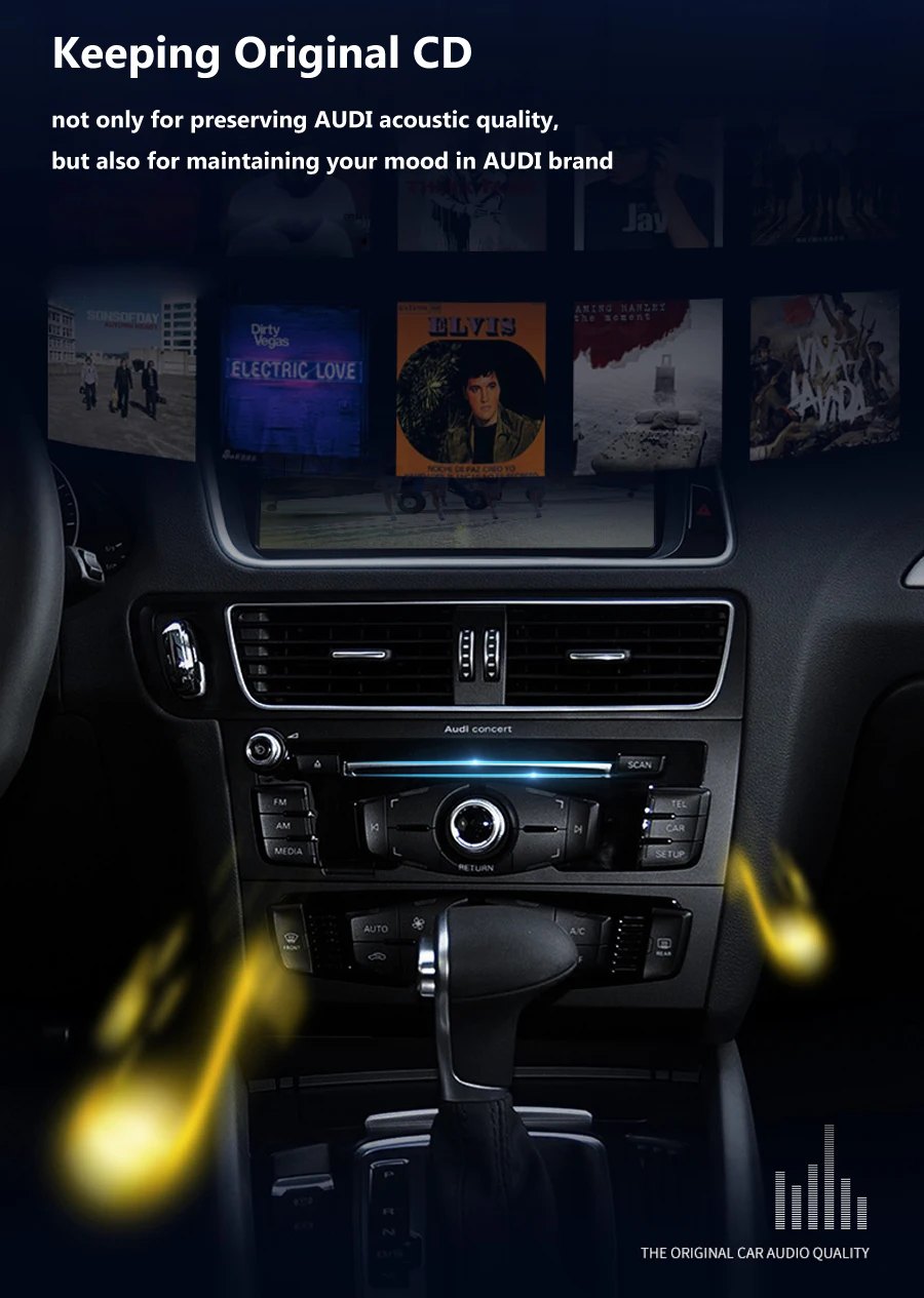 Сенсорный экран автомобильный Android 8,0 радио плеер Подходит для Audi A6 A6L A7 мультимедиа Восьмиядерный Gps навигация Bluetooth с MMI меню