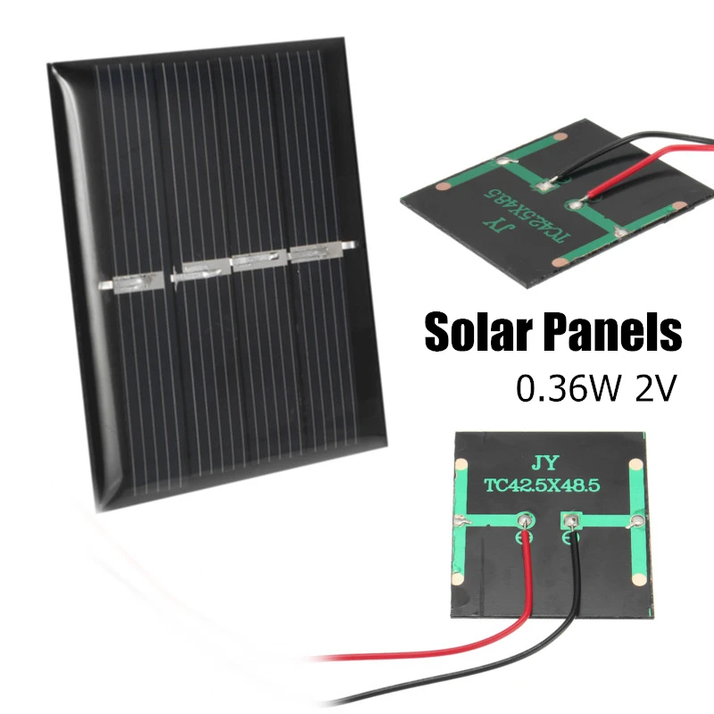 LEORY 2 шт 0,36 Вт 2 в мини поликристаллические солнечные панели DIY зарядное устройство солнечные элементы модуль комплекты для 1,2 в батареи